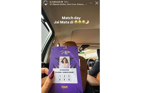 RJ Mahvash posts same caption as Yuzvendra Chahal ahead of CLT10 2025 ...
