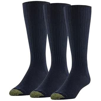 Buy Gold Toe Men's Cotton Fluffies Casual Sock,Sock Size 10-13 Navy, 3 ...