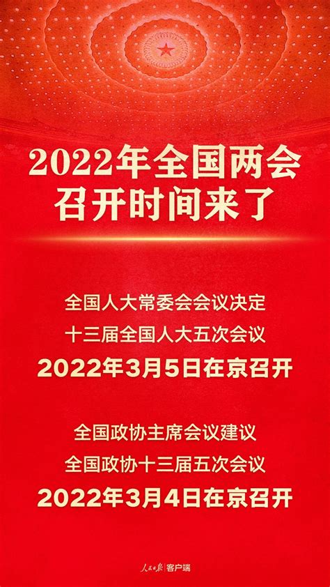 2022年全国两会召开时间和结束时间 - 楚天视界