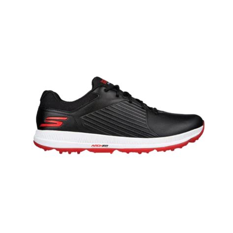 Buy Skechers Men’s Elite 5 GF MD Spikeless Golf Shoes – Black/Red ...