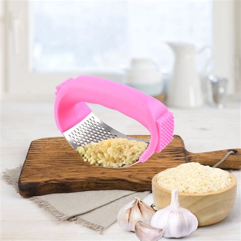 100Fens 2024 Upgrade Stainless Steel Garlic Presser Garlic Press Rocker ...