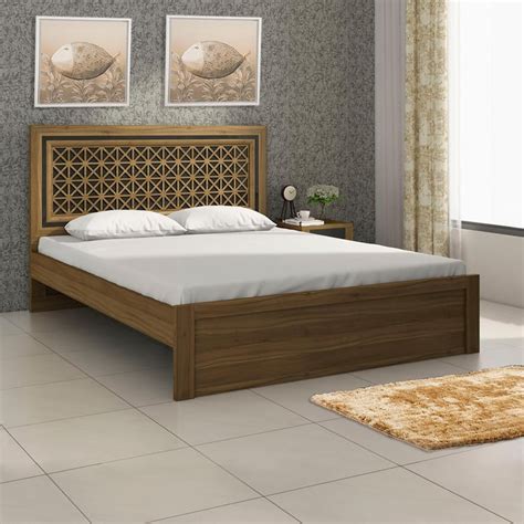 Buy Quadro Craft King Bed - Brown from Home Centre at just INR 59988.0