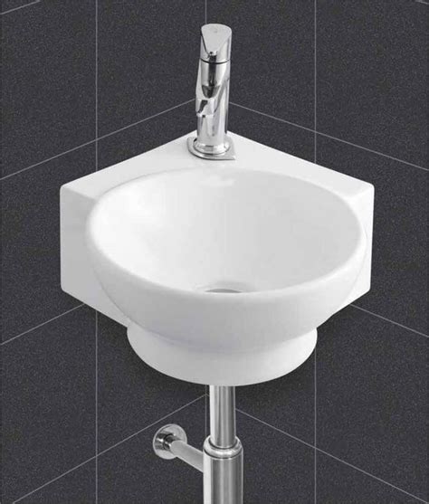 FootPrint Exim FE white Ceramic wash basin/Glossy Finish Wall hung ...