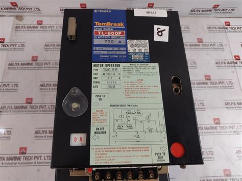 Terasaki Electric TL-800F Circuit Breaker W/ Motor Operator TMC 9B 700 ...