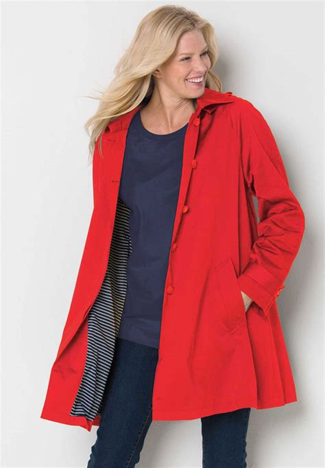 Lightweight Raincoat Plus Size Red Raincoat Ladies Plus Size Rain Coats ...