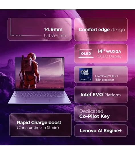 LENOVO LAPTOP YOGA SLIM-7 (SD-X-ELITE / 32GB / 1TB / 14.5"/ WIN11+MSO)