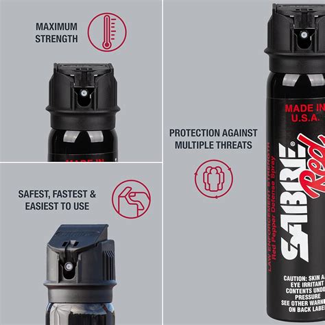 SABRE RED Pepper Spray Avanzado Police Strength OC Spray Magnum Series ...