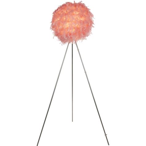 Pink Feather Tripod Floor Lamp