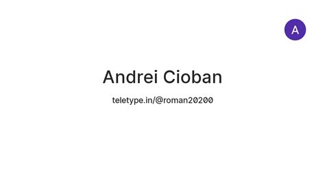 Andrei Cioban — Teletype