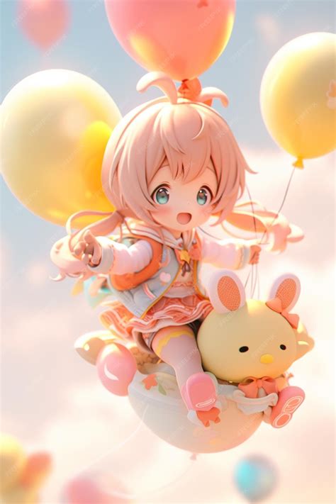 Anime Flying with Balloons 的图像结果