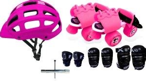 Jaspo Pink Heaven Pro junior Skates Combo (skates+helmet+knee+elbow ...