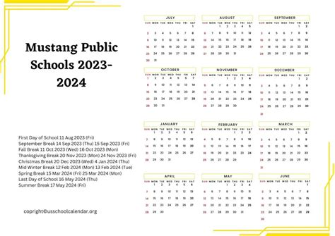 MPS School Calendar - US School Calendar