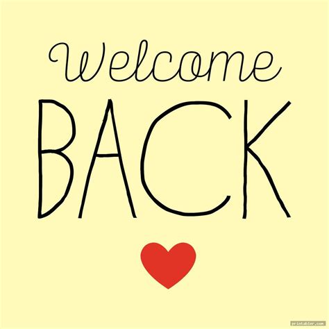 Welcome Back Sign Printable - Gridgit.com