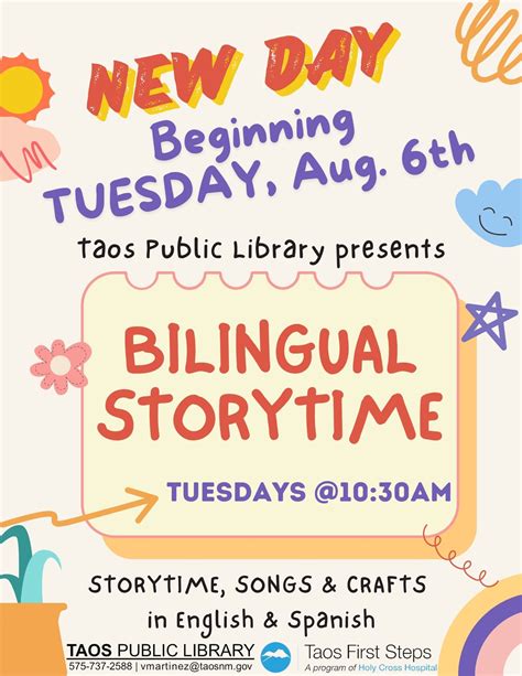 Calendar • Bilingual Storytime at the Taos Public Library
