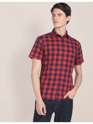 Buy U.S. POLO ASSN. Red Regular Fit Buffalo Check Casual Shirt Online