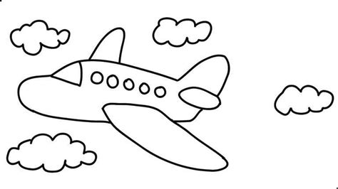simple drawing airplane