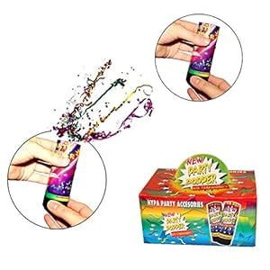 Confetti Party Poppers 12 Pack - Twist and Pop Confetti Poppers for ...