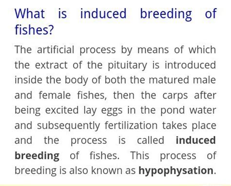 7) State d process of induced breeding briefly - Brainly.in