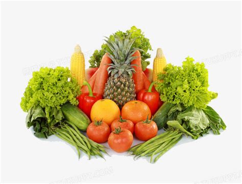 水果蔬菜健康绿色PNG图片素材下载_水果PNG_熊猫办公