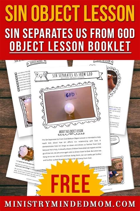 Image result for Object Lesson On Sin