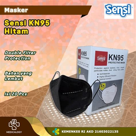 Jual Sensi Masker KN95 2 kali filter isi 20 pcs - Hitam - Kab. Bantul ...