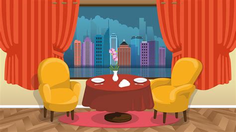 Inside Restaurant Background Cartoon by Cartoons.co on Dribbble