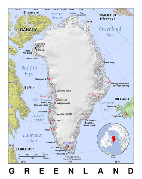 Actual Size Of Greenland Map at Alice Pinard blog