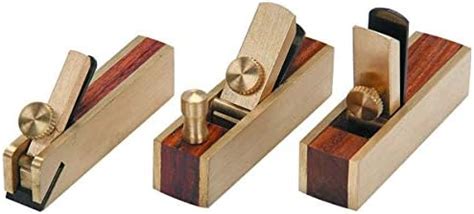 GARVIN Tools Micro Mini Brass Hand Plane 3Pcs Set Wood Finish Planer ...