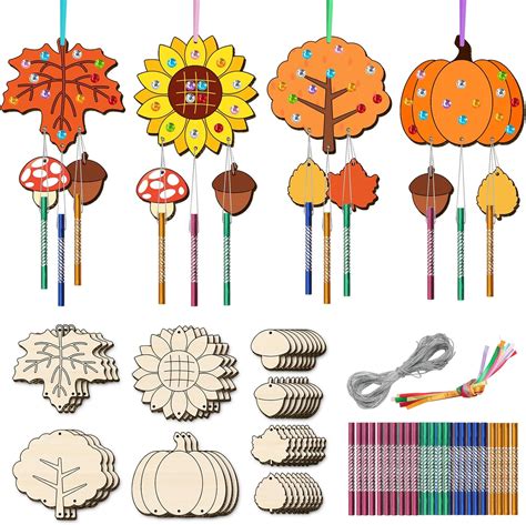 TREACLUB DIY Autumn Wind Chime Kit for Kids, Coloring Paint India | Ubuy