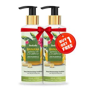 Buy Banana Shampoo for Dry Hair | Hibiscus Shampoo for Hair Growth | Indalo