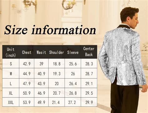 Buy COOFANDY Men Shiny Sequin Blazer Tuxedo Party Dinner Prom One ...