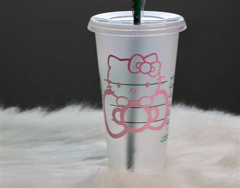 hello kitty reusable starbucks 24 oz cold cup hello kitty starbucks ...