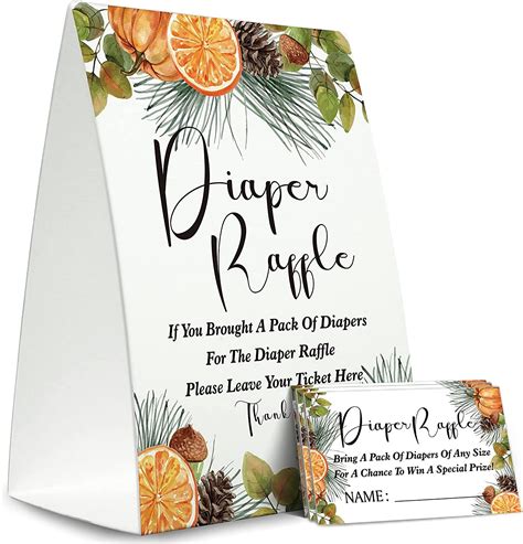 Buy Fall Baby Shower Diaper Raffle Sign,Diaper Raffle Baby Shower Game ...