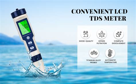 Serplex® TDS Meter, 5-in-1 PH/TDS/EC/Salinity/Temperature Water Quality ...