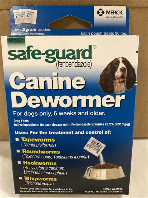 Buy SafeGuard Panacur (fenbendazole) K9 Dogs 20lb 2gm (3) Pack All ...