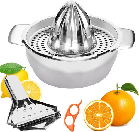 Amazon.com: Manual Juicer Stainless Steel Lemon Squeezer with Slots ...