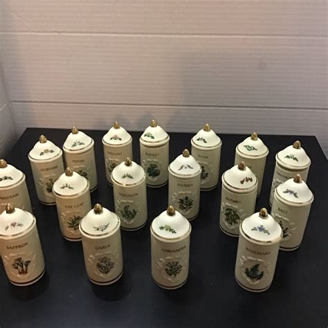 Lenox Spice Garden Jars 1992 Fine Porcelain Set of 17 Out Of 24 Jars ...