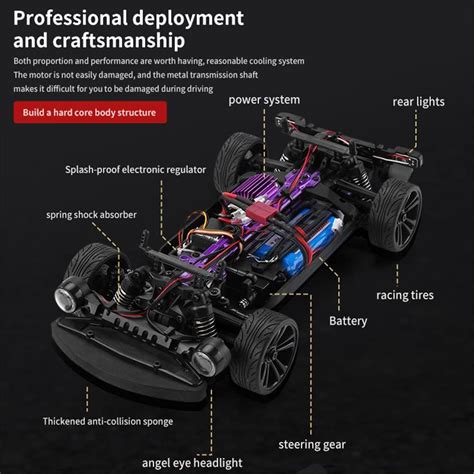 Buy XCRCFUN RC Drift Car Classic, 1/16 4WD Racing Car, 35KM/H High ...