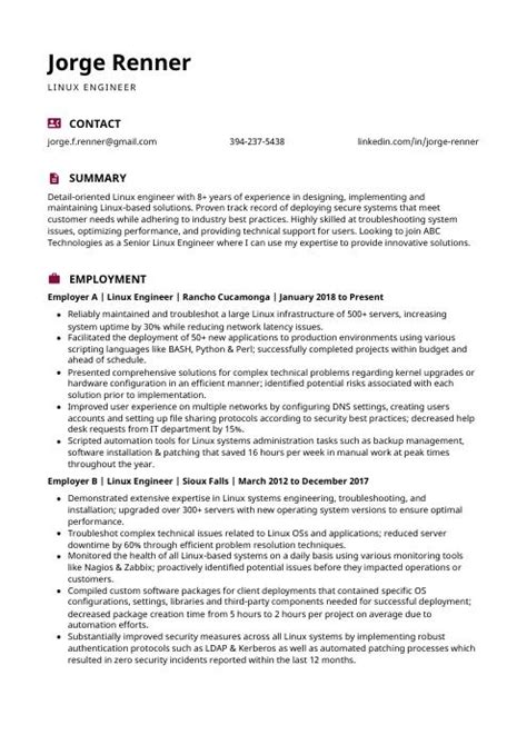 Image result for Linux Testing Resume