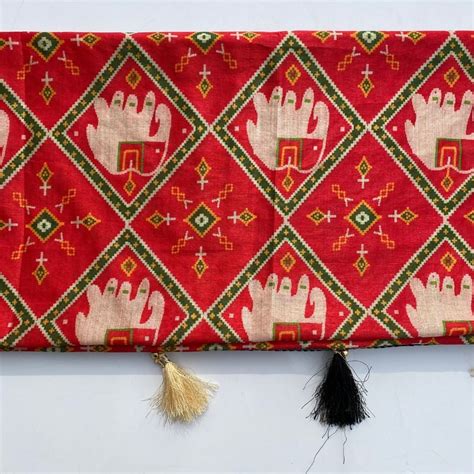 Red Black White Patola Print Silk Dupatta – anokherang