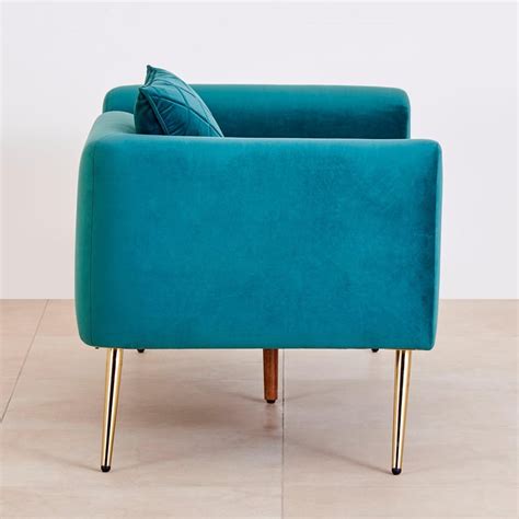 Buy Monarch Velvet 2-Seater Chaise - Green from Home Centre at just INR ...