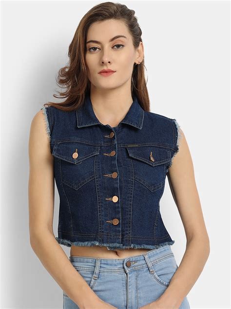 Buy River Of Design Jeans Women Lightweight Sleeveless Crop Denim ...