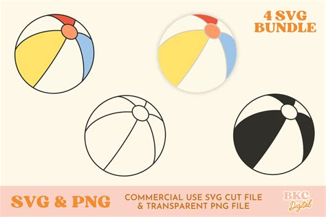 Beach Ball SVG & PNG Summer Clipart Graphic by bykirstcodigital ...
