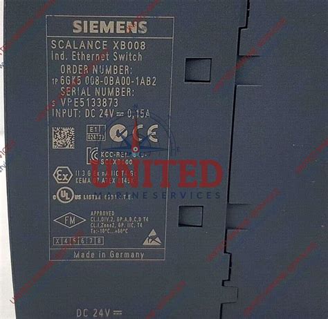 SIEMENS ETHERNET SWITCH SCALANCE XB008 6GK 008-0BA00-1AB2 | United ...