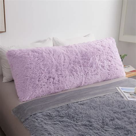 Amazon.com: MEGO Fluffy Body Pillow Cover, 20x54 Shaggy Faux Fur Body ...