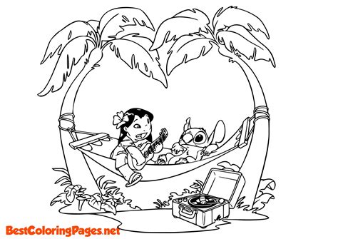 Colouring page Lilo and Stitch - Free printable coloring pages