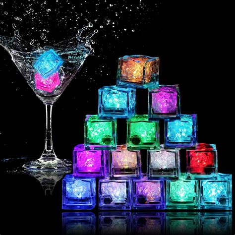 Amazon.com: Takytao 160 Pack Light Up Ice Cubes for Drinks, Led Ice Cubes with Color Changing ...