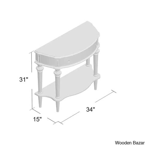 Roloff 34'' Console Table Wooden Bazar | Wooden Bazar