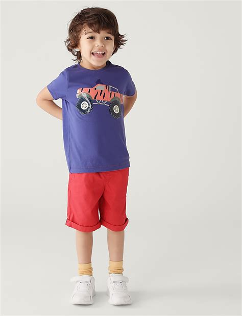 Buy Pure Cotton Monster Truck T-Shirt at Marks & Spencer