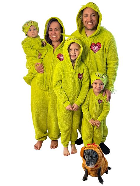Dr. Seuss The Grinch Christmas Matching Family Pajamas, Adult Onesie ...